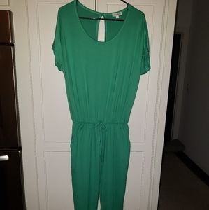 NWOT green jogger jumpsuit